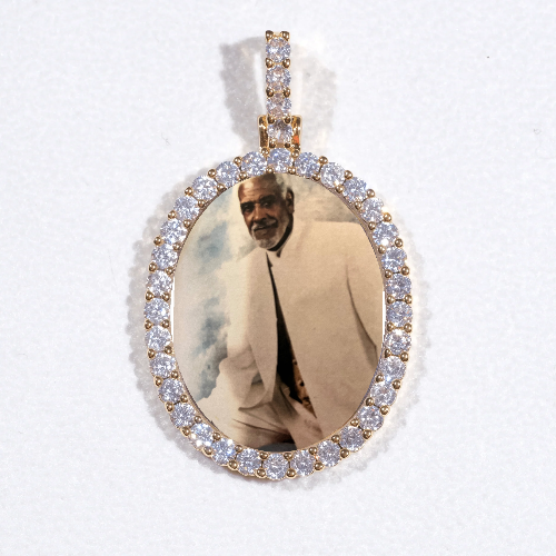 3D Oval Custom Picture Pendant