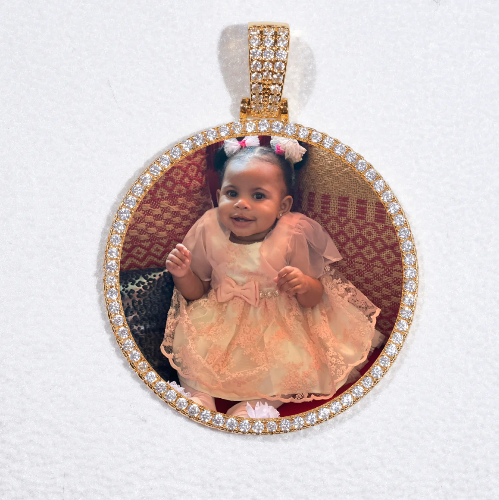 MEDIUM 3D CIRCLE CUSTOM PICTURE PENDANT
