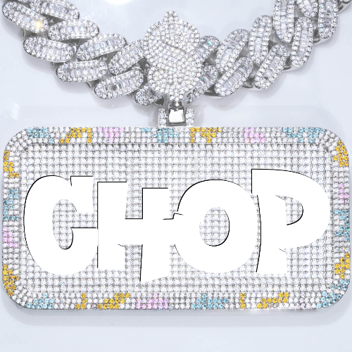 CUSTOM LETTER NECKLACE 3D COLORFUL SQUARE