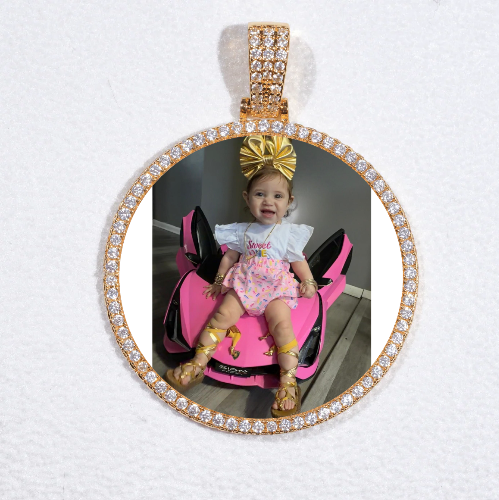 MEDIUM 3D CIRCLE CUSTOM PICTURE PENDANT