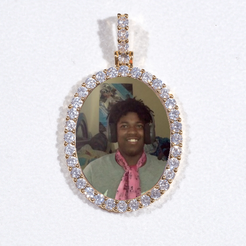 3D Oval Custom Picture Pendant