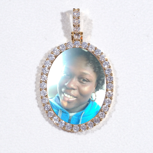 3D Oval Custom Picture Pendant
