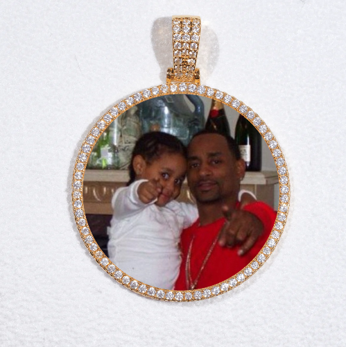 MEDIUM 3D CIRCLE CUSTOM PICTURE PENDANT