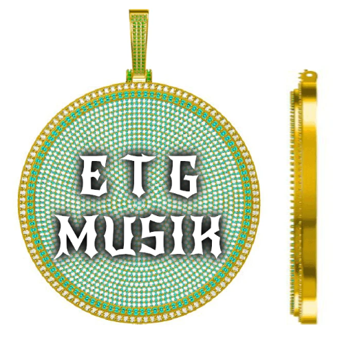 CUSTOM LETTER NECKLACE 3D BIG DISC