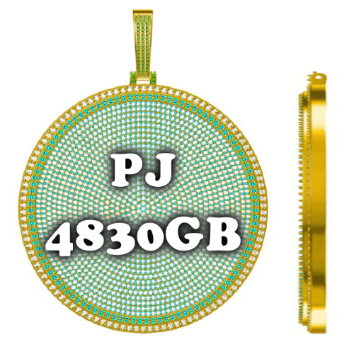 CUSTOM LETTER NECKLACE 3D BIG DISC