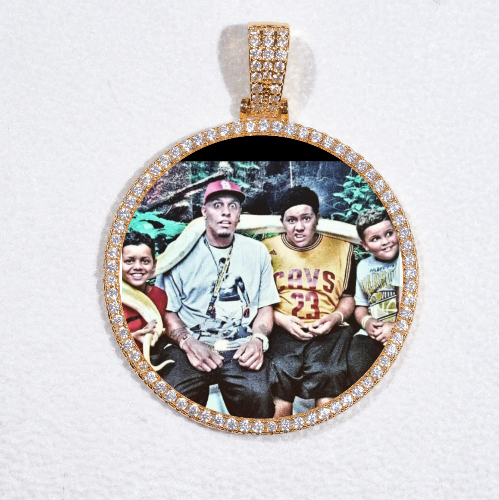 MEDIUM 3D CIRCLE CUSTOM PICTURE PENDANT