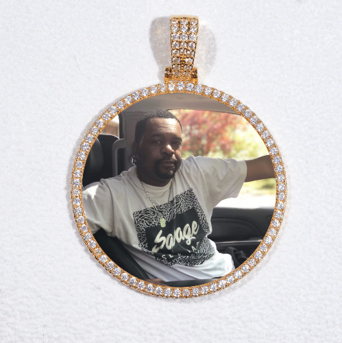 MEDIUM 3D CIRCLE CUSTOM PICTURE PENDANT