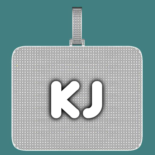 CUSTOM LETTER NECKLACE 3D BIG SQUARE