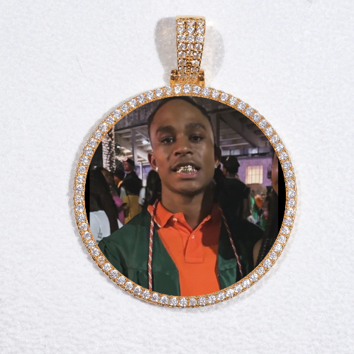 MEDIUM 3D CIRCLE CUSTOM PICTURE PENDANT