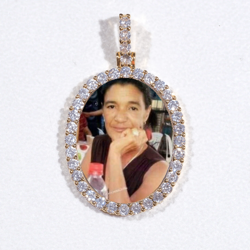 3D Oval Custom Picture Pendant