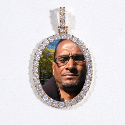 3D Oval Custom Picture Pendant