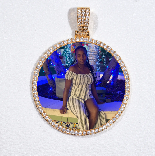 MEDIUM 3D CIRCLE CUSTOM PICTURE PENDANT