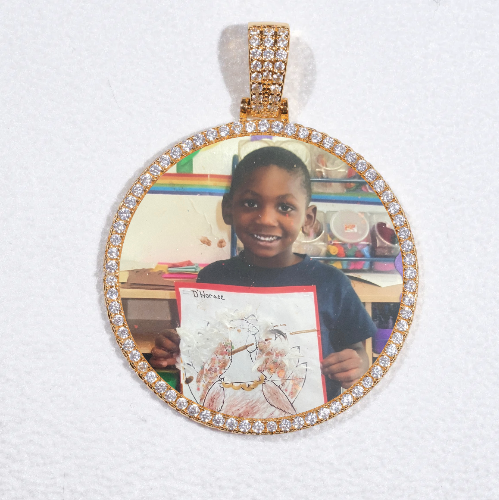 MEDIUM 3D CIRCLE CUSTOM PICTURE PENDANT