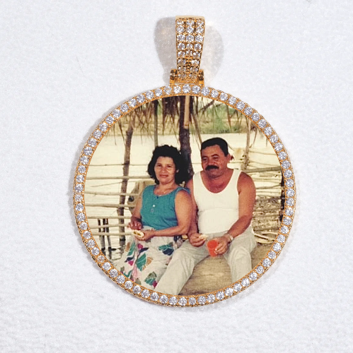 MEDIUM 3D CIRCLE CUSTOM PICTURE PENDANT