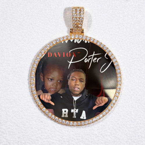 MEDIUM 3D CIRCLE CUSTOM PICTURE PENDANT