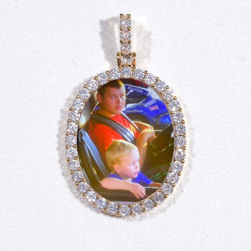 3D Oval Custom Picture Pendant
