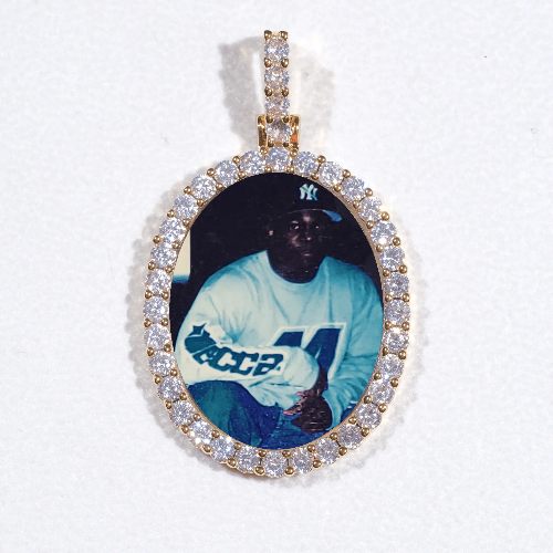 3D Oval Custom Picture Pendant