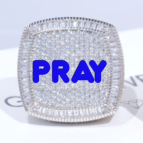 CUSTOM LETTER 3D ICED RING