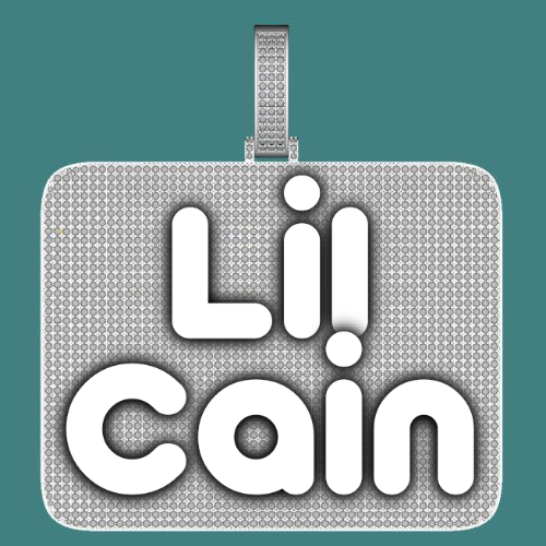 CUSTOM LETTER NECKLACE 3D BIG SQUARE