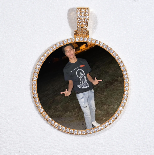 MEDIUM 3D CIRCLE CUSTOM PICTURE PENDANT