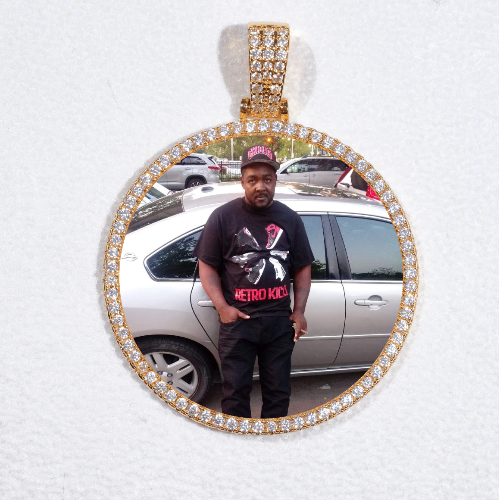 MEDIUM 3D CIRCLE CUSTOM PICTURE PENDANT
