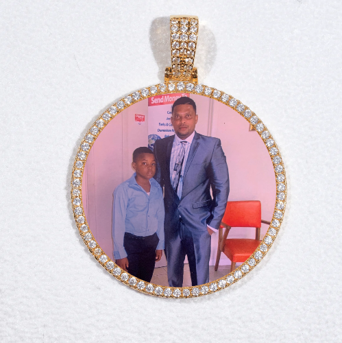MEDIUM 3D CIRCLE CUSTOM PICTURE PENDANT