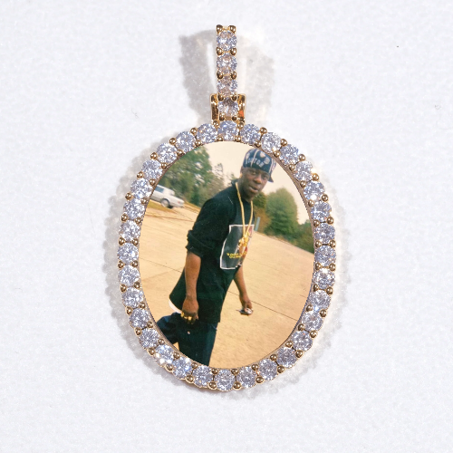 3D Oval Custom Picture Pendant