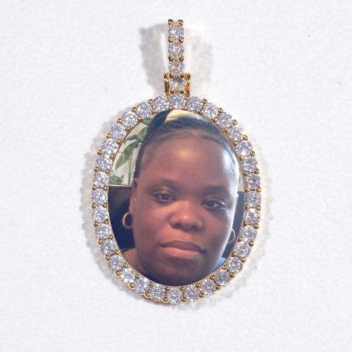 3D Oval Custom Picture Pendant