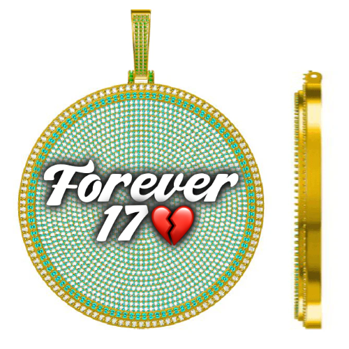 CUSTOM LETTER NECKLACE 3D BIG DISC