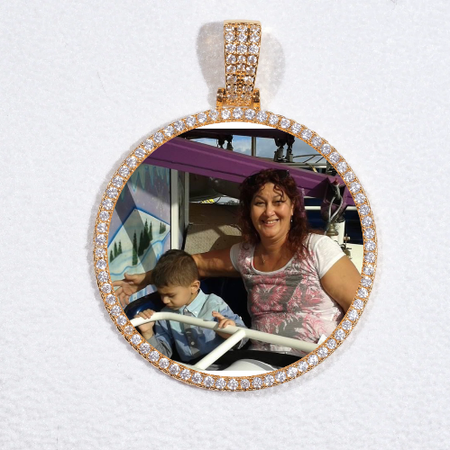 MEDIUM 3D CIRCLE CUSTOM PICTURE PENDANT