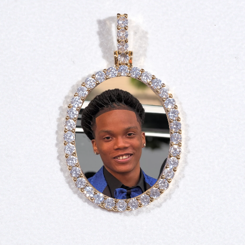 3D Oval Custom Picture Pendant