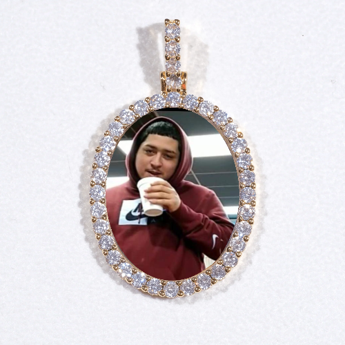 3D Oval Custom Picture Pendant