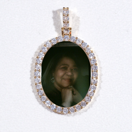 3D Oval Custom Picture Pendant