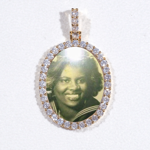 3D Oval Custom Picture Pendant