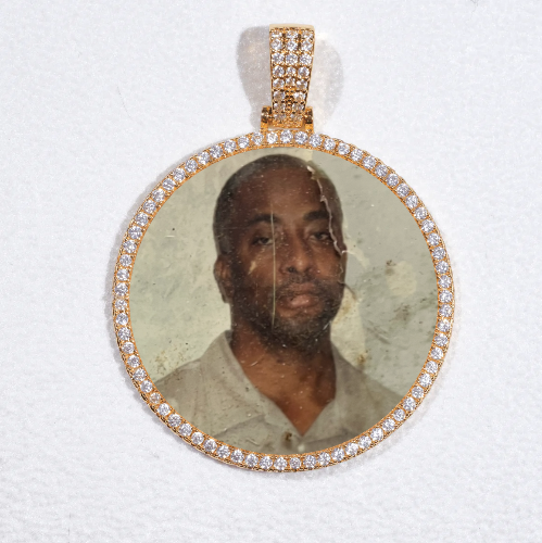 MEDIUM 3D CIRCLE CUSTOM PICTURE PENDANT