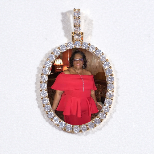 3D Oval Custom Picture Pendant