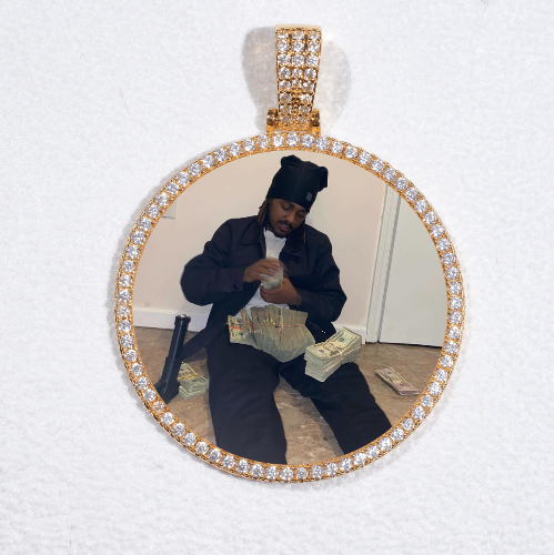 MEDIUM 3D CIRCLE CUSTOM PICTURE PENDANT