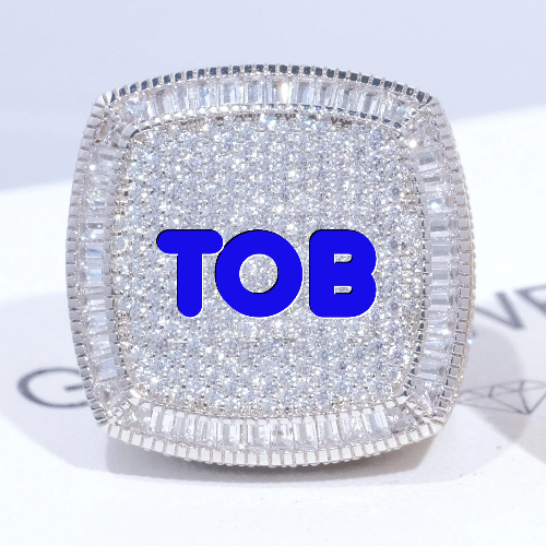 CUSTOM LETTER 3D ICED RING