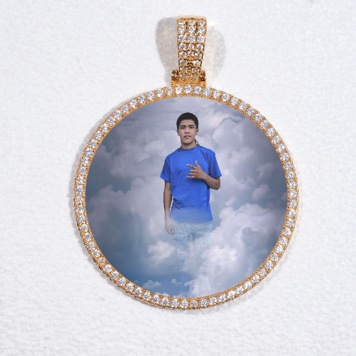 MEDIUM 3D CIRCLE CUSTOM PICTURE PENDANT