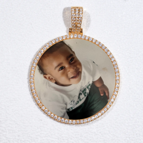 MEDIUM 3D CIRCLE CUSTOM PICTURE PENDANT