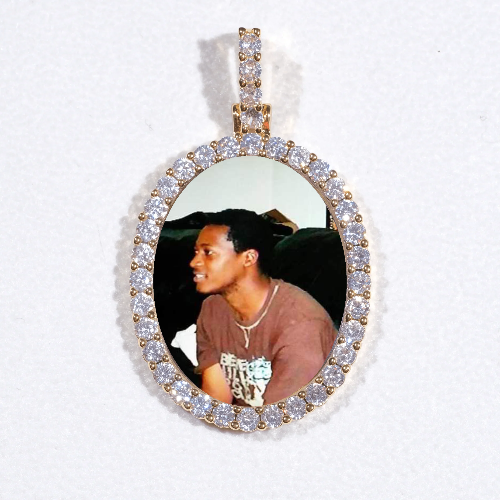 3D Oval Custom Picture Pendant