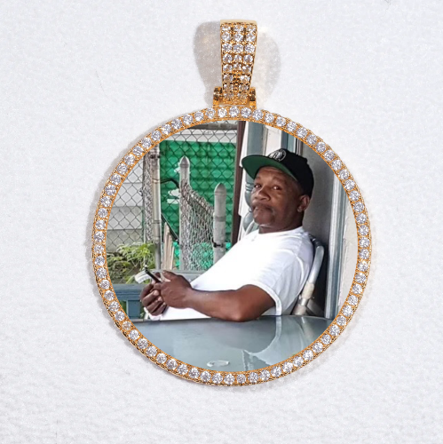 MEDIUM 3D CIRCLE CUSTOM PICTURE PENDANT