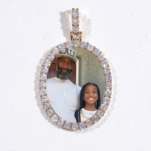 3D Oval Custom Picture Pendant