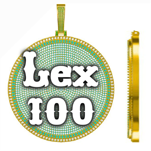 CUSTOM LETTER NECKLACE 3D BIG DISC