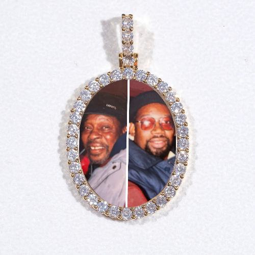3D Oval Custom Picture Pendant