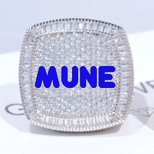 CUSTOM LETTER 3D ICED RING