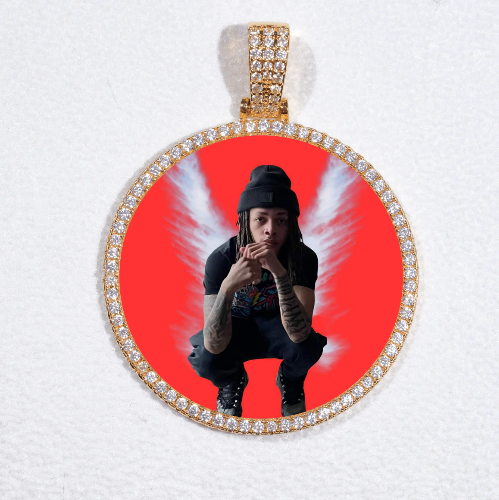 MEDIUM 3D CIRCLE CUSTOM PICTURE PENDANT