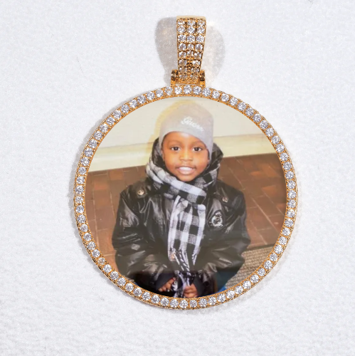 MEDIUM 3D CIRCLE CUSTOM PICTURE PENDANT