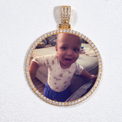 MEDIUM 3D CIRCLE CUSTOM PICTURE PENDANT
