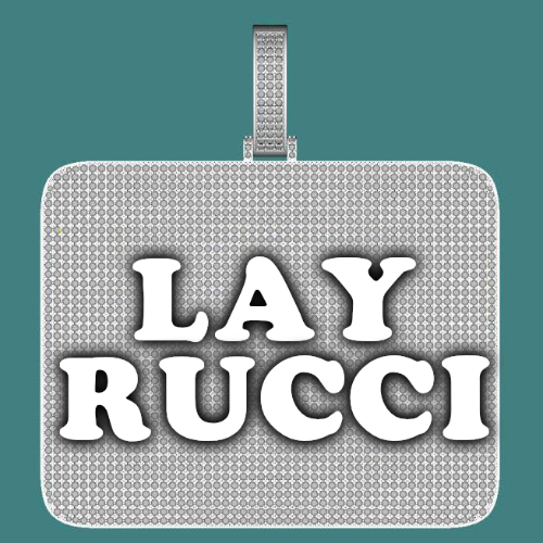 CUSTOM LETTER NECKLACE 3D BIG SQUARE